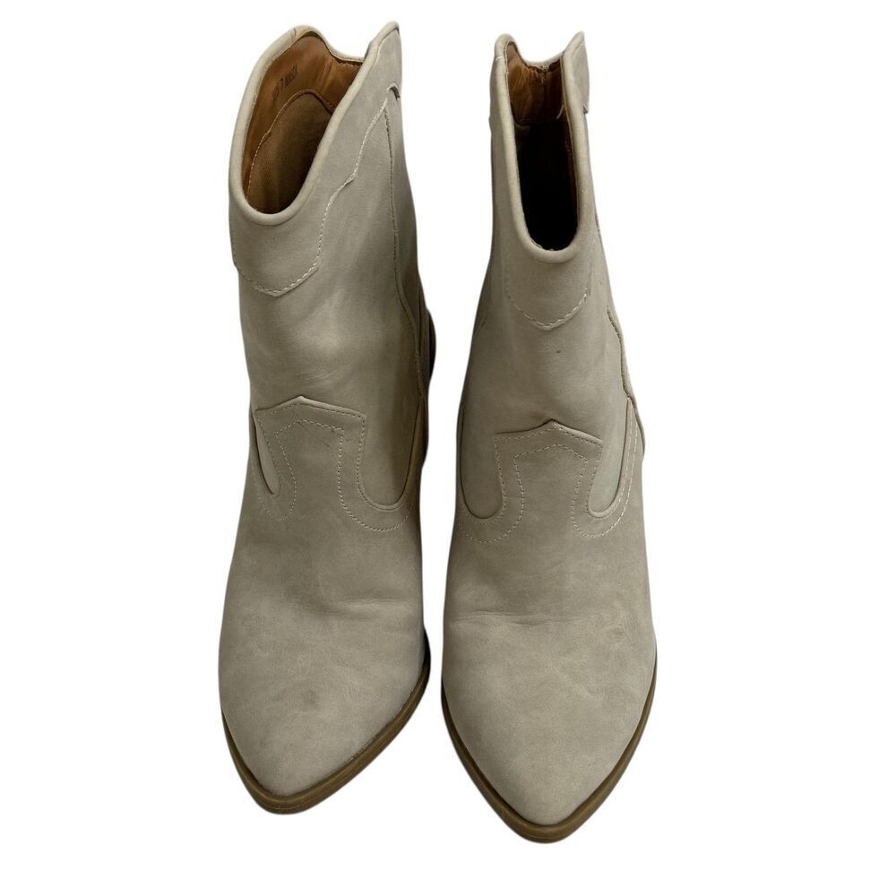 DV Dolce Vita Boots Womens Size 7 Beige Nikson Western Ankle Block Heel - Picture 2 of 7